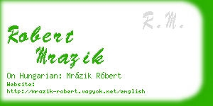 robert mrazik business card
