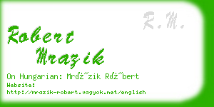 robert mrazik business card